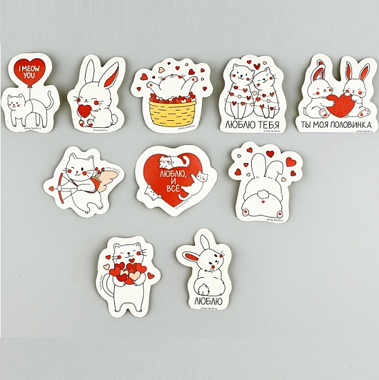 Набор стикеров «Влюблённые», 5 х 5 см