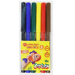 Фломастеры 6 цветов 3+ ФКМ06