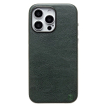 Задняя накладка Cellis SM031 SafeMag для iPhone 15 Pro Max Натуральная кожа (dark green)