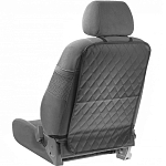 Накидка на сиденье Cartage, экокожа, ромб, черный, 60 х 40 см, черный 4886857