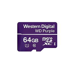 Micro SD 64Gb WD Purple Surveillance WDD064G1P0A Class 10