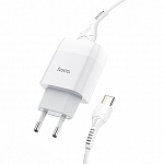Сетевое ЗУ 1USB 2.1A HOCO C72A, Glorious Type-C белый