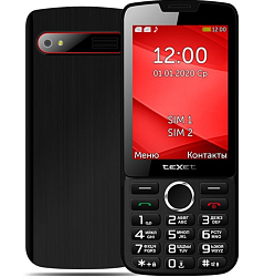 Телефон TEXET TM-308 черный-красный