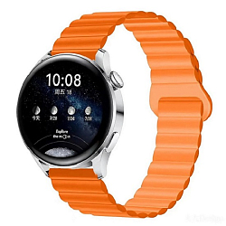 Силиконовый ремешок WB32 Универсальный 22мм на магните (orange)