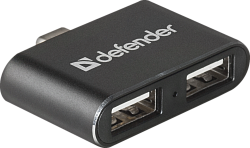 USB-Хаб DEFENDER Quadro Dual, 2 порта, USB3.1 TYPE C - USB2.0,