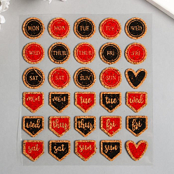 Наклейка пробка "Дни недели" МИКС 18,5х12 см   6923490