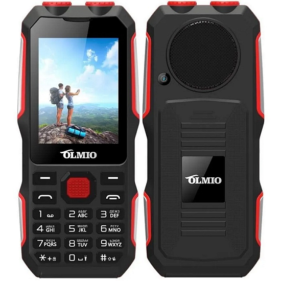 Телефон OLMIO X02 черный-красный