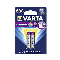 Элемент питания VARTA LR03 BL-2 Professional Lithium (2/20/100)