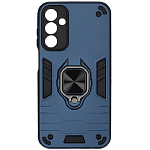 Задняя накладка DF для Samsung Galaxy A15 dark blu, DF sArmor-01, с кольцом и пластиной для магнитного держателя