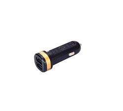 Авто ЗУ 2USB 2.1A LDNIO DL-С21-2 чёрный с оранжевой полосой