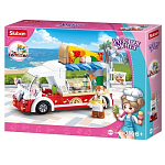 Конструктор "Грузовичок-пиццерия", 156 дет., в/к 24*19*4,5 см