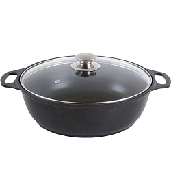 Кастрюля-жаровня 3 KUKMARA ж34а, со стеклянной крышкой