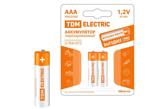 Аккумулятор TDM R03 600mAh BP-2