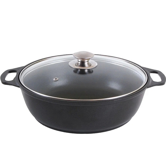 Кастрюля-жаровня 3 KUKMARA ж34а, со стеклянной крышкой