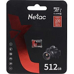 Micro SD 512Gb NETAC P500 Extreme Pro Class 10 UHS-I A1 V30 (100 Mb/s) без адаптера