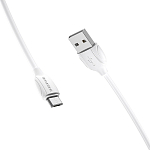 Кабель USB <--> microUSB  1.0м BOROFONE BX19 Benefit белый