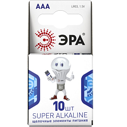 Элемент питания ЭРА LR03 SUPER BL-10 (80/800/43200)