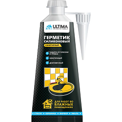 Герметик силиконовый санитарный ULTIMA-S белый, 80мл