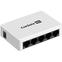Коммутатор неуправляемый ExeGate EDES-1005C (5-портовый UTP 10/100Mbps, с функцией энергосбережения (Green Ethernet Technology), настольный)