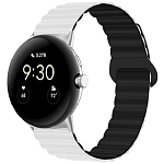 Силиконовый ремешок WB32 Универсальный 22мм на магните (white/black)