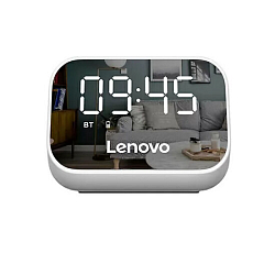 Колонка портативная LENOVO TS13 с часами,белый