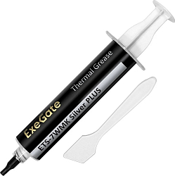 Термопаста ExeGate ETS-7WMK Silver PLUS (7,2 Вт/(м•К), 15г, шприц с лопаткой)