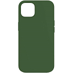 Cиликоновый чехол CTR для iPhone 13 mini тонкий (темно-зеленый)