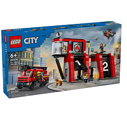 Конструктор LEGO City 60414 Пожарная станция с пожарной машиной