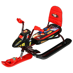 Снегокат Ника-Snowpatrol «Робот», цвет чёрный/красный