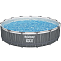 Бассейн каркасный BESTWAY 561GD Steel Pro Max 457x107 см, 14970 л, фил.-нас. 3028 л\ч, лестн, тент, подсветка
