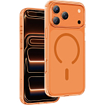 Задняя накладка KEEPHONE GLAZE MagSafe для iPhone 17 Pro Max, оранжевая