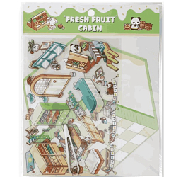 Наклейки+пинцет для творчества румбокс "Овощной магазин", зеленые (16*20 см)