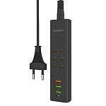 Сетевой удлинитель 1.0м EARLDOM, ES-SC24 EU, 3 USB+6 Type C, белый