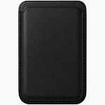 Кошелек для карт iPhone Leather Wallet MagSafe с лого (№01 Черный)