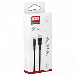 Кабель USB <--> Type-C  1.0м XO-NB185 черный, 6A