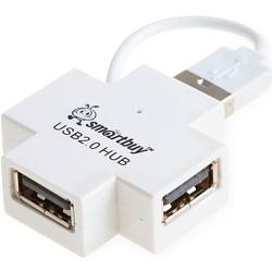 USB-Хаб SMARTBUY (SBHA-6900-W) белый, 4 порта