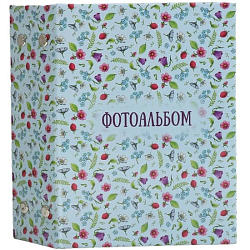 Фотоальбом на 96 фото 10х15 см "Цветочная полянка" 16,5х12х5,5 см   9750572