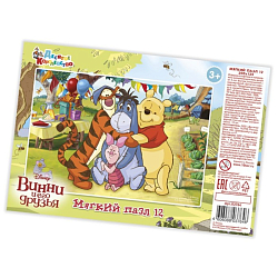 Пазл мягкий «Винни и его друзья», 12 элементов   10032954