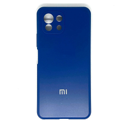 Задняя накладка SILICONE COVER для Xiaomi Mi 11 Lite синий