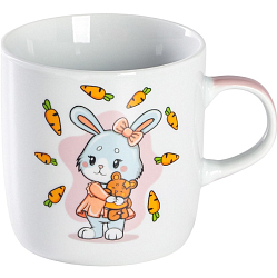 Кружка Доляна «Лапочка зайка», 230 мл, керамика, белый 9438015