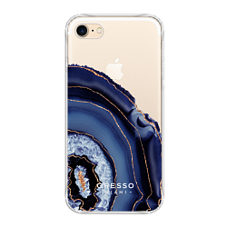 Задняя накладка GRESSO для iPhone 8. Коллекция "Drama Queen". Модель "Blue Agate"