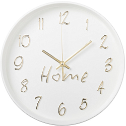 Часы настенные РУБИН  "Home" круг d=30см, корпус белый (3014-001)