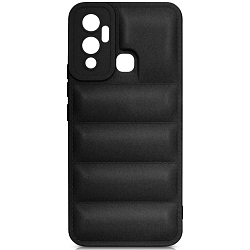 Силиконовый чехол (дутый) DF для Infinix Hot 12 Play DF inJacket-02 (black)