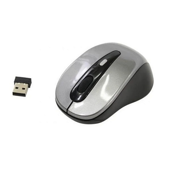 Мышь БП OKLICK 435MW серый/черный