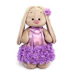 Мягкая игрушка Зайка Ми в платье с оборкой из цветов, 32 см (StM-524)