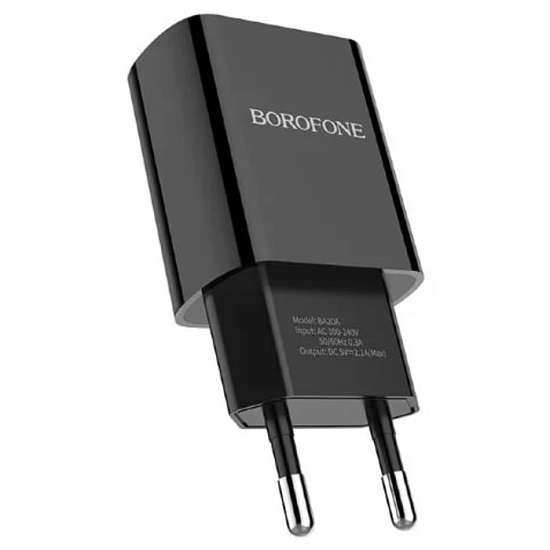 Сетевое ЗУ 1USB BOROFONE BA20A черный