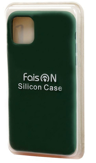 Силиконовый чехол FAISON для iPhone 11, №54, Silicon Case, матовый,  зеленый
