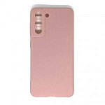 Силиконовый чехол MOBIS для Samsung Galaxy S21FE матовый (Розовое золото)