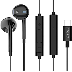 Наушники PERO EP18 черный, Type-C