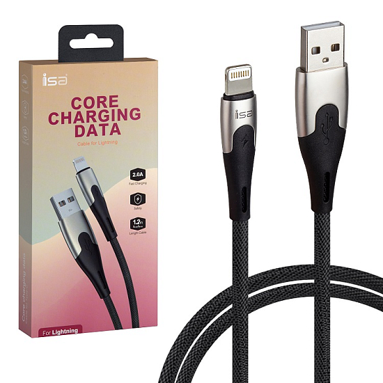 Кабель USB <--> Lightning  1.2м ISA S21